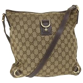 Gucci-GUCCI GG Canvas Shoulder Bag Beige 131326 auth 58039-Beige