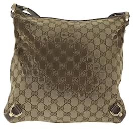Gucci-GUCCI GG Canvas Shoulder Bag Beige 131326 auth 58039-Beige