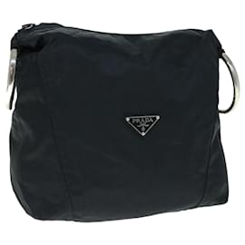 Prada-PRADA Hand Bag Nylon Black Auth ac2589-Black