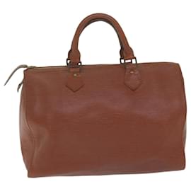 Louis Vuitton-Louis Vuitton Epi Speedy 30 Hand Bag Brown M43003 LV Auth bs10969-Brown