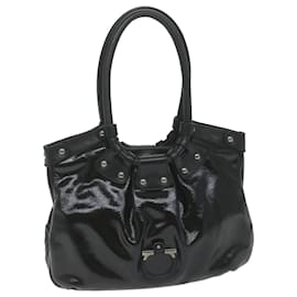 Salvatore Ferragamo-Salvatore Ferragamo Shoulder Bag Patent leather Black EE 217805 Auth ar11049-Black