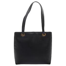 Gucci-GUCCI Tote Bag Leather Black 002 1817 0336 Auth ac2537-Black