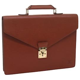 Louis Vuitton-LOUIS VUITTON Epi Serviette Conseiller Briefcase Brown M54423 LV Auth 62594-Brown