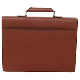 Louis Vuitton-LOUIS VUITTON Epi Serviette Conseiller Briefcase Brown M54423 LV Auth 62594-Brown