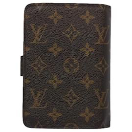 Louis Vuitton-Portafoglio con zip Porto Papie monogramma LOUIS VUITTON M61207 Aut LV ac2553-Monogramma
