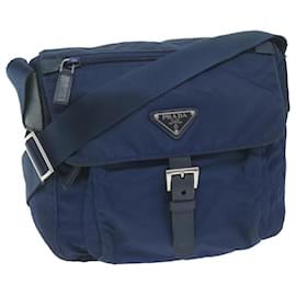 Prada-PRADA Shoulder Bag Nylon Blue Auth 62500-Blue