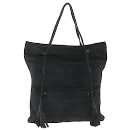 Autre Marque-BOTTEGAVENETA Shoulder Bag Suede Black Auth bs11126-Black