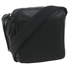 Prada-PRADA Shoulder Bag Leather nylon Black Auth ep2668-Black