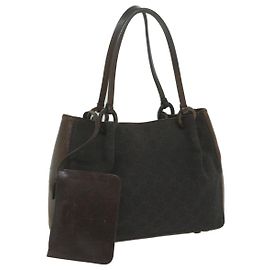 Sac à main en toile GUCCI GG Marron 101919 auth 61420 Marron