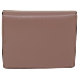 Fendi-FENDI Studs Wallet Leather Pink Auth am5281-Pink