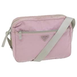 Prada-PRADA Shoulder Bag Nylon Pink Auth 62742-Pink