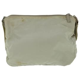Prada-PRADA Shoulder Bag Nylon Cream Auth 62773-Cream