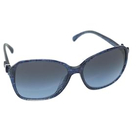 Chanel-CHANEL Sonnenbrille Kunststoff Blau CC Auth am5415-Blau
