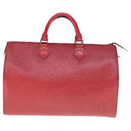 Louis Vuitton-Louis Vuitton Epi Speedy 35 Bolsa de Mão Castelhano Vermelho M42997 Autenticação de LV 63202-Outro