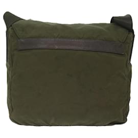 Prada-PRADA Shoulder Bag Nylon Khaki Auth 63182-Khaki