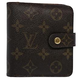 Louis Vuitton-LOUIS VUITTON Monogram Compact zip Wallet M61667 LV Auth 62880-Monogram
