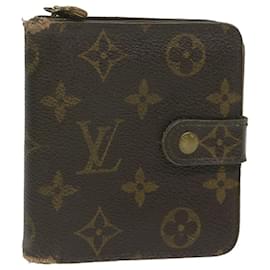 Louis Vuitton-LOUIS VUITTON Monogram Compact zip Wallet M61667 LV Auth 63160-Monogram