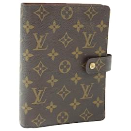 Louis Vuitton-LOUIS VUITTON Monogram Agenda MM Day Planner Cover R20105 LV Auth 63146-Monogram