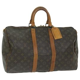 Louis Vuitton-Louis Vuitton-Monogramm Keepall 45 Boston Bag M.41428 LV Auth 63264-Monogramm