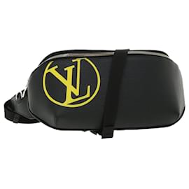 Louis Vuitton-LOUIS VUITTON Epi LV Circle Bum Bag Waist Bag Black Yellow M55131 Auth ar8522A-Black,Yellow