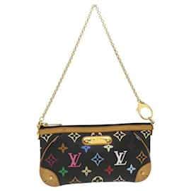 Louis Vuitton-LOUIS VUITTON Monogram Multicolor Pochette Mira MM Pouch Schwarz M60097 LV yk5930EIN-Schwarz
