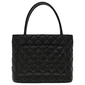Chanel-CHANEL Tote Bag Caviar Skin Noir CC Auth am4270UNE-Noir