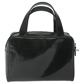 Gucci-Sac à main GUCCI Interlocking Cuir verni Noir Auth ar11228-Noir