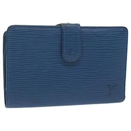 Louis Vuitton-LOUIS VUITTON Epi Portefeuille Viennois Wallet Toledo Blue M63245 Auth bs11373-Other