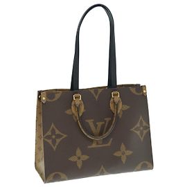 LOUIS VUITTON Monogram Reverse Giant On The Go MM Tote Bag M45321 LV Auth 62896S Monogram