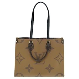 Louis Vuitton-LOUIS VUITTON Monogram Reverse Giant On The Go MM Tote Bag M45321 Auth LV 62896S-Monogramme