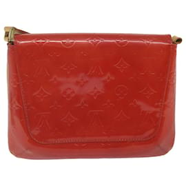 Louis Vuitton-LOUIS VUITTON Monogram Vernis Thompson Street Bag Rouge M91094 LV Auth bs11240-Rouge