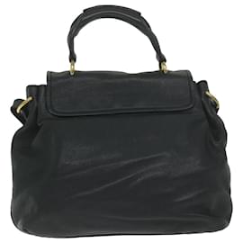 Chloé-Chloe Elsie Shoulder Bag Leather Black 02 12 50 65 Auth hk1010-Black