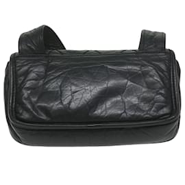 Chanel-CHANEL Shoulder Bag Lamb Skin Black CC Auth hk1042-Black
