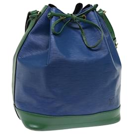 Louis Vuitton-LOUIS VUITTON Epi Noe Shoulder Bag Bicolor Green Blue M44044 LV Auth 63358-Blue,Green