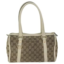 Gucci-GUCCI GG Canvas Shoulder Bag Beige 130942 Auth FM3094-Beige