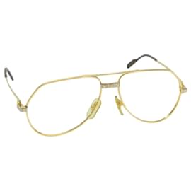 Cartier-CARTIER Santos Sonnenbrille mit zwei Stegen und Tropfenform in Gold, Authentizität5627-Golden