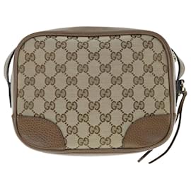 Gucci-Borsa a tracolla in tela GUCCI GG Outlet Beige 449413 Aut5624-Beige