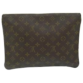 Louis Vuitton-LOUIS VUITTON Monogram Pochette Priant Clutch Bag M51805 LV Auth 63877-Monogram