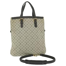 Louis Vuitton-LOUIS VUITTON Monogram Mini Franoise Hand Bag 2way Khaki M92209 LV Auth ep2881-Khaki