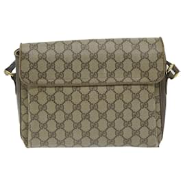 Gucci-GUCCI GG Supreme Web Sherry Line Shoulder Bag Beige Red 904 02 084 Auth ep2885-Red,Beige