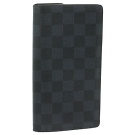 Portafoglio lungo LOUIS VUITTON Damier Cobalt Brazza Portefeuille N63243 Auth ep2915 Altro
