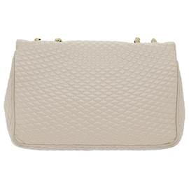 Bally-BALLY Sac à bandoulière matelassé avec chaîne Cuir Beige Auth am5593-Beige