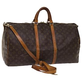 Louis Vuitton-Monogramma Louis Vuitton Keepall Bandouliere 55 Borsa Boston M41414 LV Auth bs11334-Monogramma