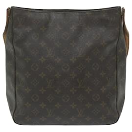 Louis Vuitton-LOUIS VUITTON Monogram Looping GM Sac à bandoulière M51145 Auth LV 64155-Monogramme