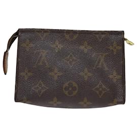 Louis Vuitton-Louis Vuitton Monogram Poche Toilette 15 Bolsa M47546 Autenticação de LV 63477-Monograma