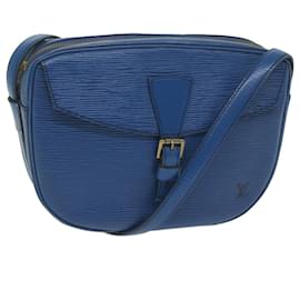 Louis Vuitton-LOUIS VUITTON Epi June Feuille Sac à Bandoulière Bleu M52155 Auth LV 63938-Bleu