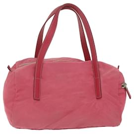 Prada-PRADA Hand Bag Nylon Pink Auth 64010-Pink