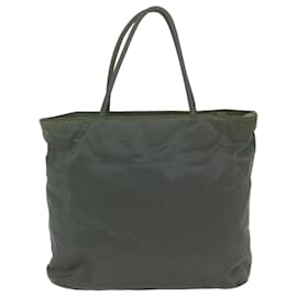 Prada-PRADA Hand Bag Nylon Khaki Auth 63982-Khaki