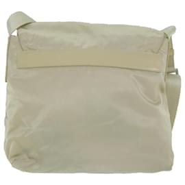 Prada-PRADA Shoulder Bag Nylon Cream Auth 63974-Cream