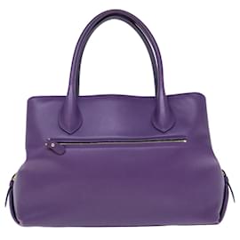 Salvatore Ferragamo-Salvatore Ferragamo Tote Bag Leather Purple Auth ar11137-Purple